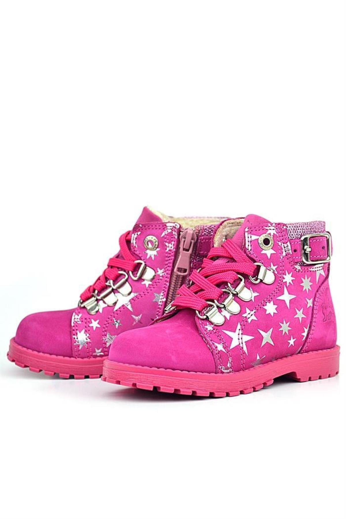 Griffon Hakiki Deri Fuşya Pembe Bebek Bot - Görsel 5