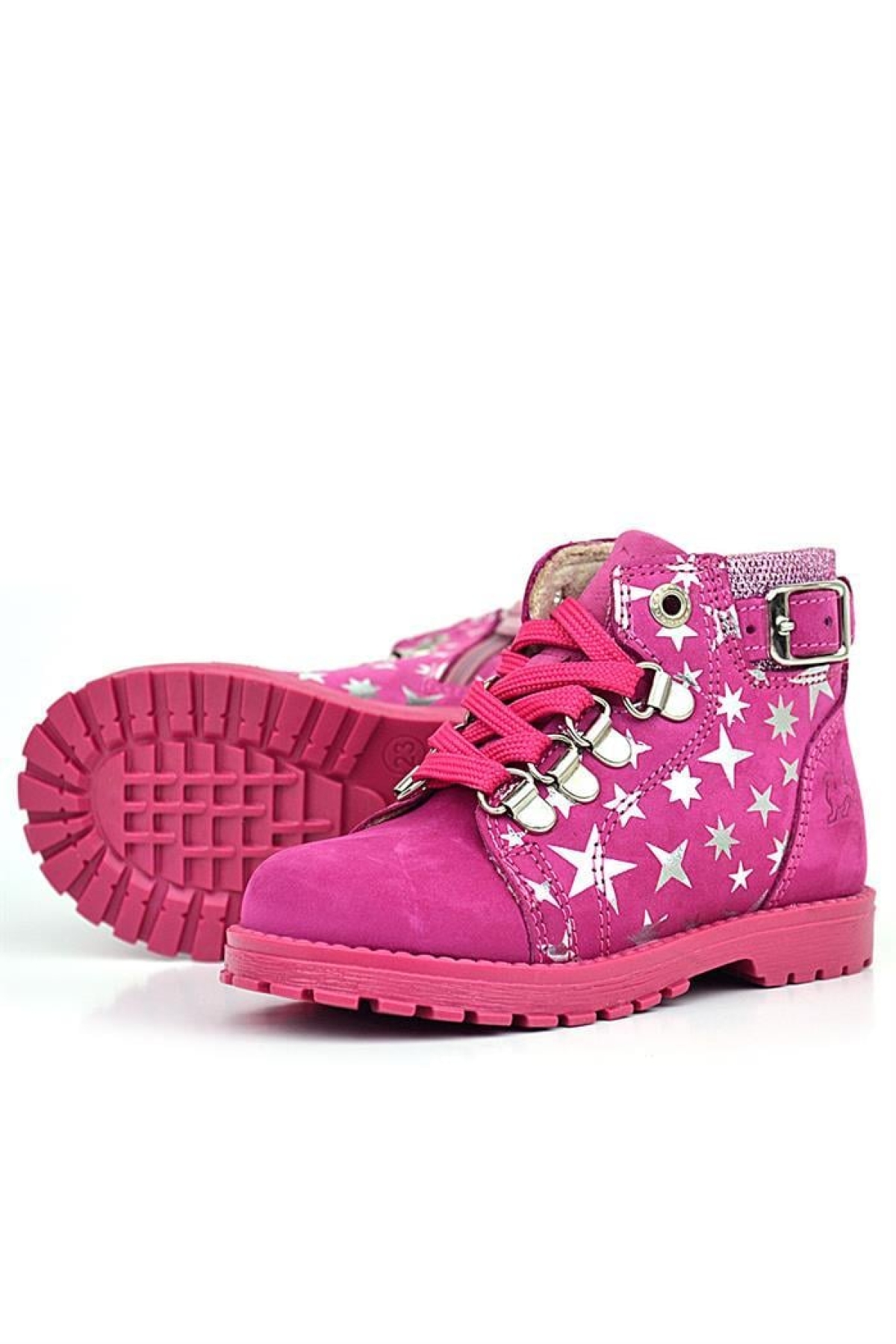 Griffon Hakiki Deri Fuşya Pembe Bebek Bot - Görsel 6