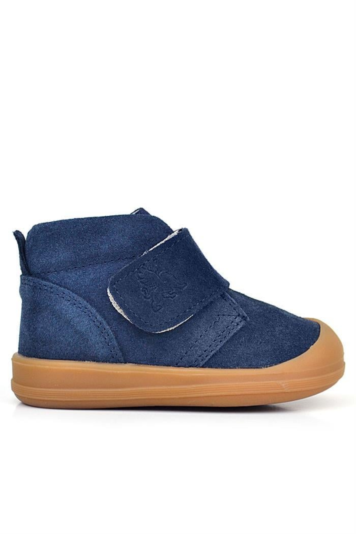 Yoohoo Hakiki Deri Koyu Lacivert Cırtlı Unisex Bebek Bot - Görsel 4