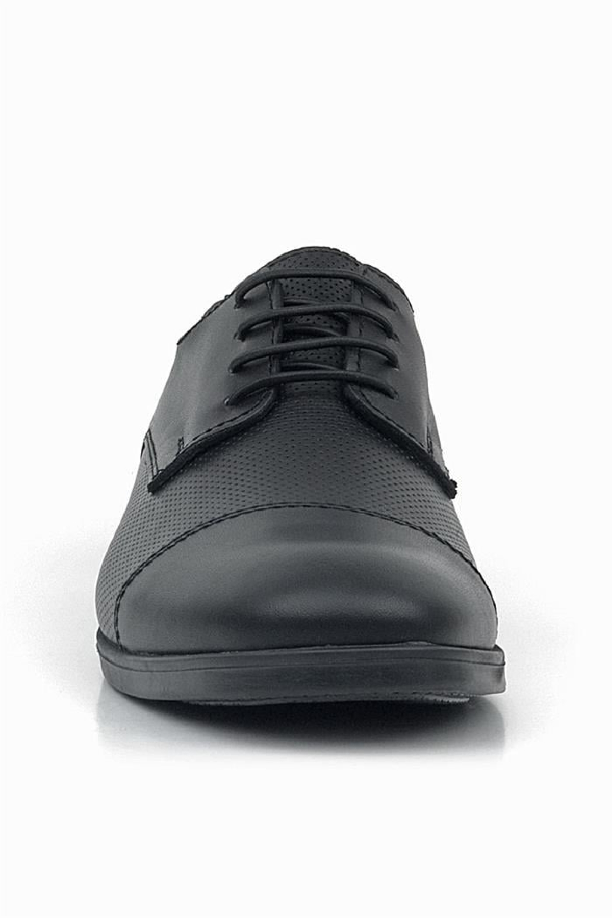Siyah Mat Bağcıklı Oxford Çocuk Klasik Ayakkabı - Görsel 5
