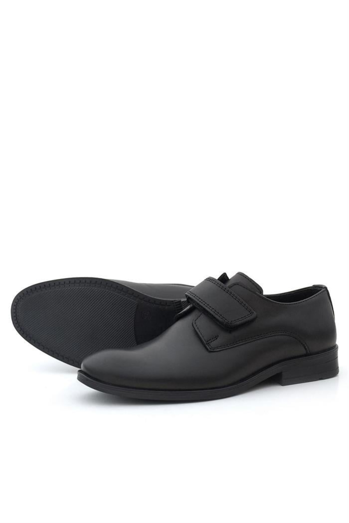 Hakiki Deri Siyah Cilt Cırtlı Oxford Çocuk Ayakkabı - Görsel 8
