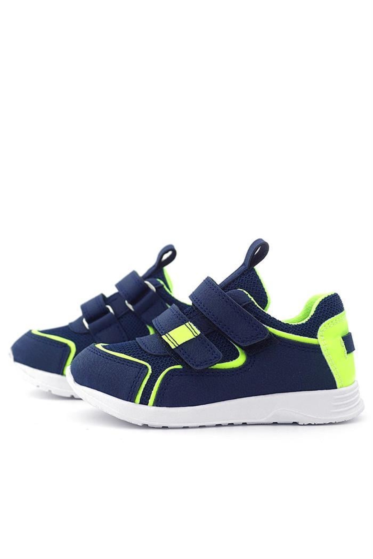 Lacivert Sarı Cırt Cırtlı Erkek Çocuk Spor Ayakkabı - Görsel 7
