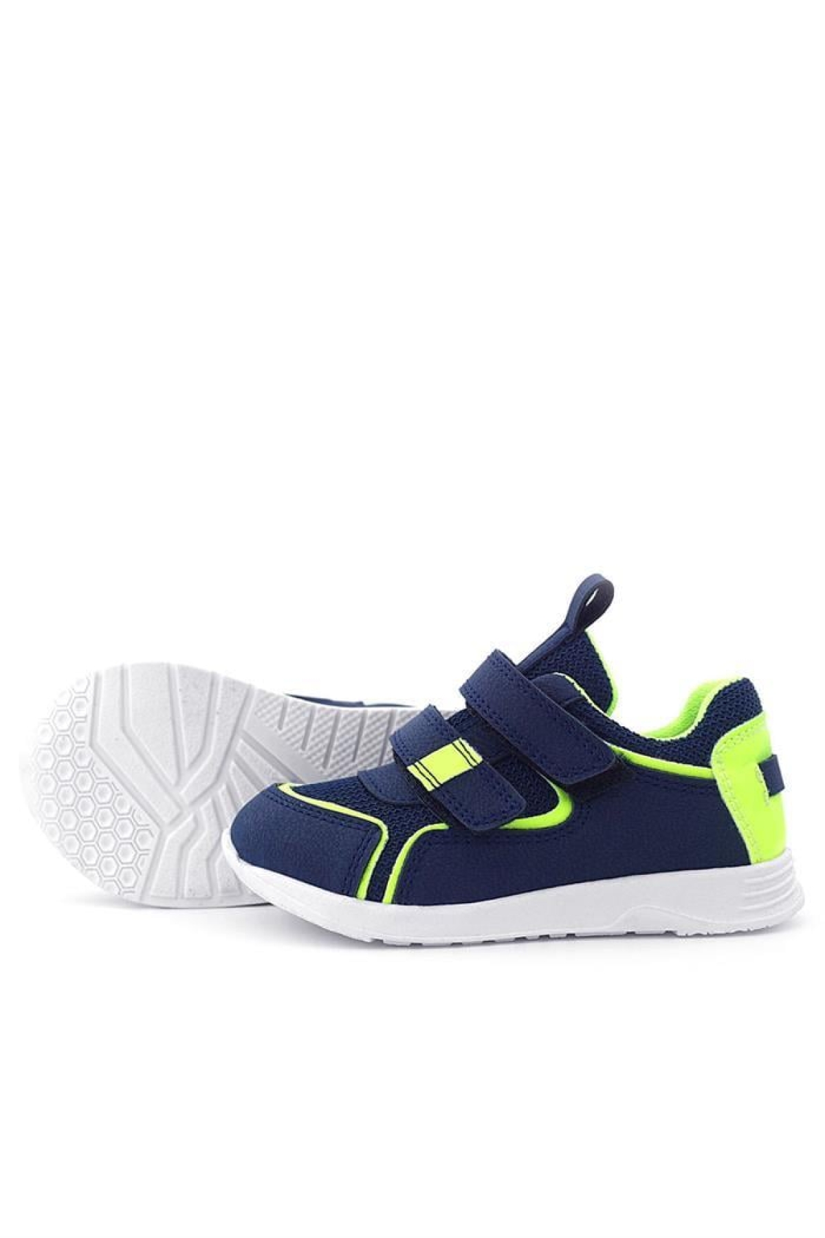 Lacivert Sarı Cırt Cırtlı Erkek Çocuk Spor Ayakkabı - Görsel 8