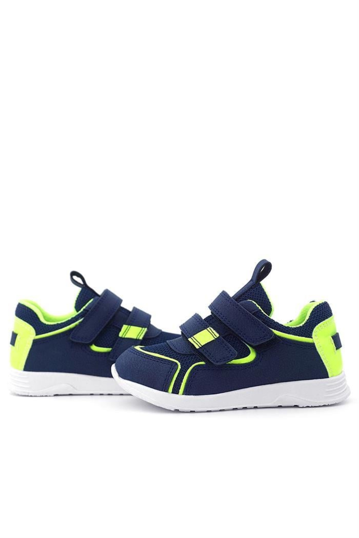 Lacivert Sarı Cırt Cırtlı Erkek Çocuk Spor Ayakkabı - Görsel 9