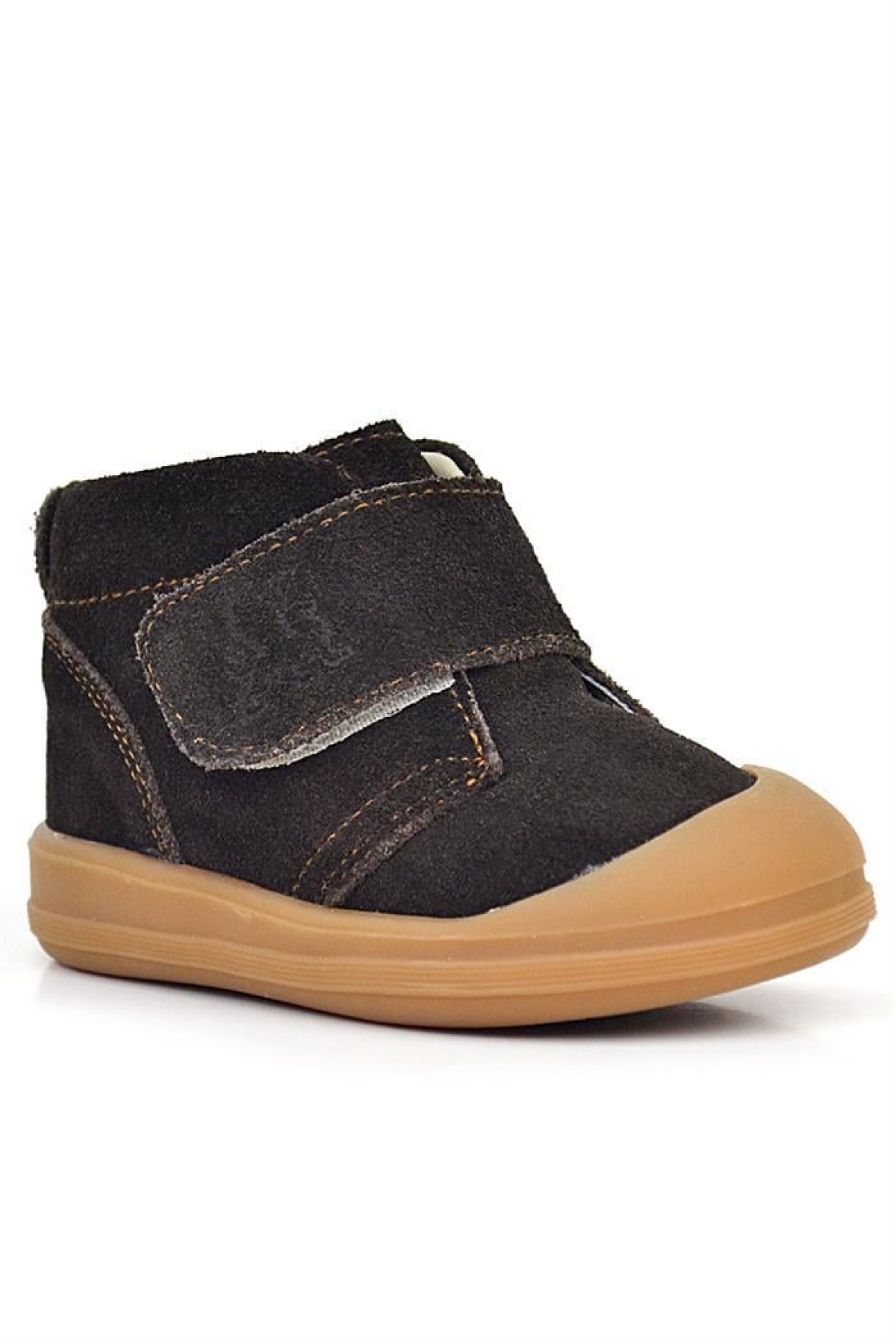 Yoohoo Hakiki Deri Kahverengi Cırtlı Unisex Bebek Bot - Görsel 2