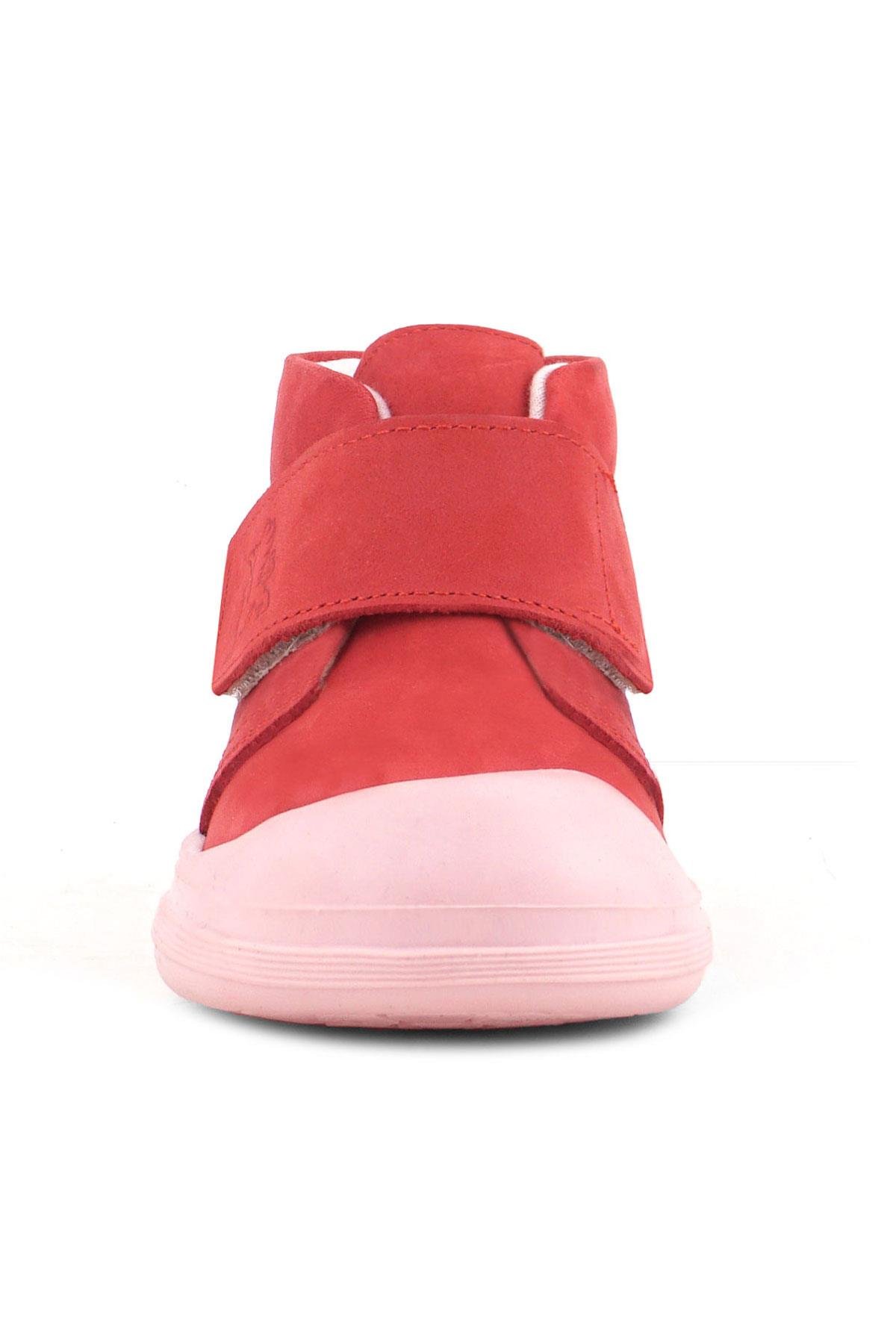 Yoohoo Hakiki Deri Nar Çiçeği Pembe Cırtlı Kız Bebek Bot - Görsel 4