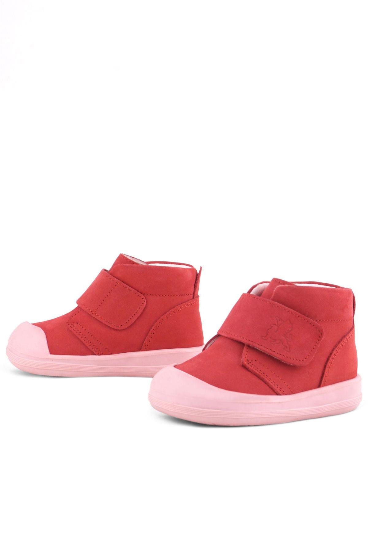 Yoohoo Hakiki Deri Nar Çiçeği Pembe Cırtlı Kız Bebek Bot - Görsel 6