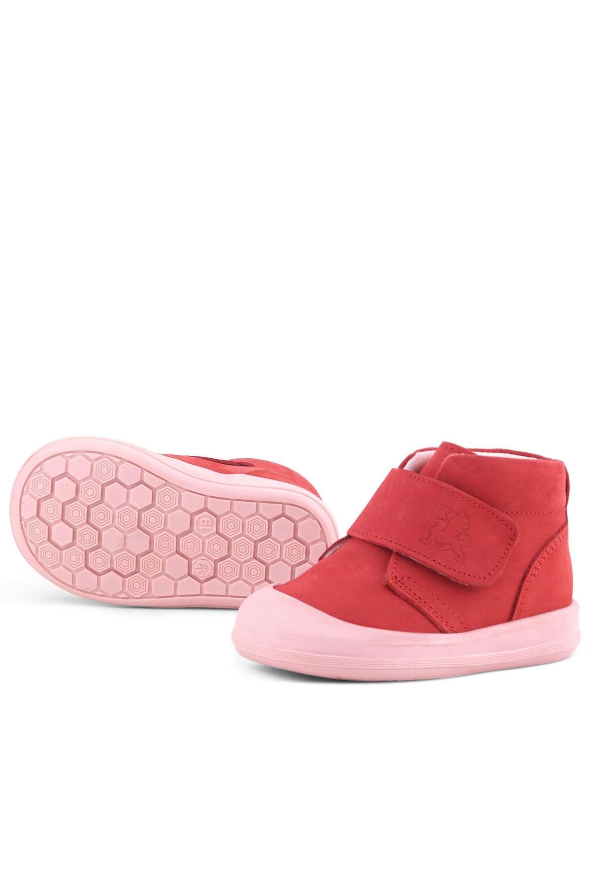 Yoohoo Hakiki Deri Nar Çiçeği Pembe Cırtlı Kız Bebek Bot - Görsel 7