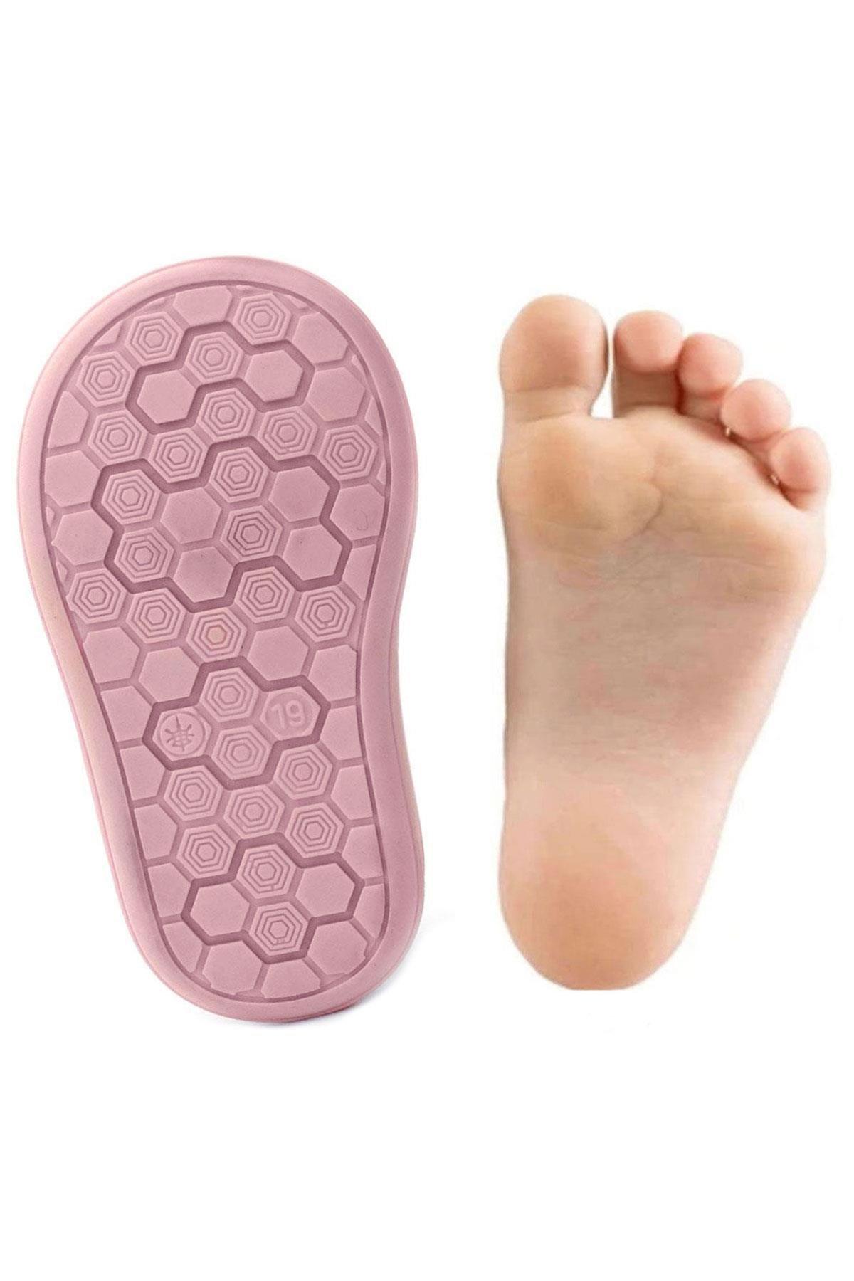 Yoohoo Hakiki Deri Nar Çiçeği Pembe Cırtlı Kız Bebek Bot - Görsel 10