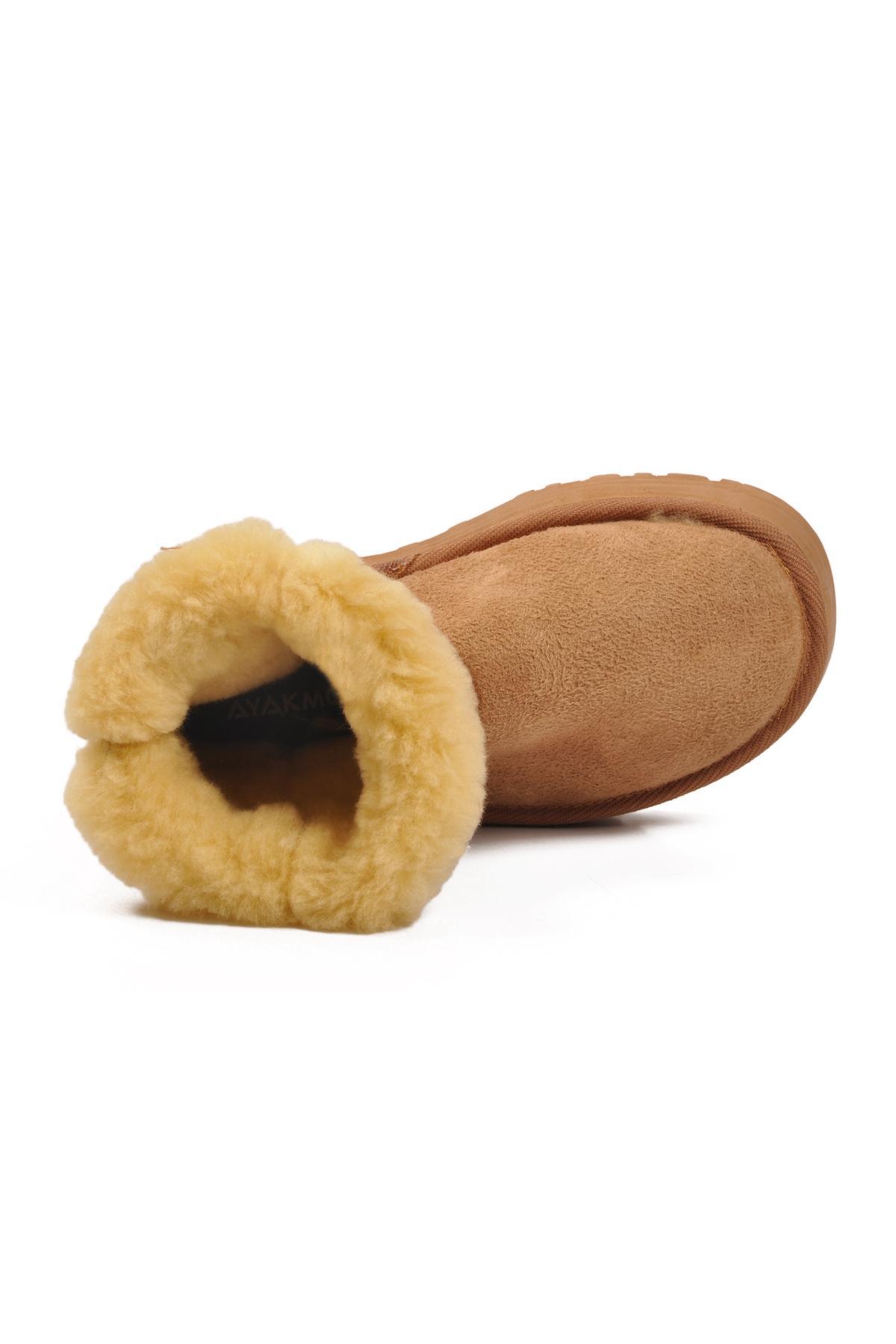 Vizon Süet İçi Kürklü Soğuğa Dirençli Kaymaz Kadın Bot 696081 Z - Görsel 5