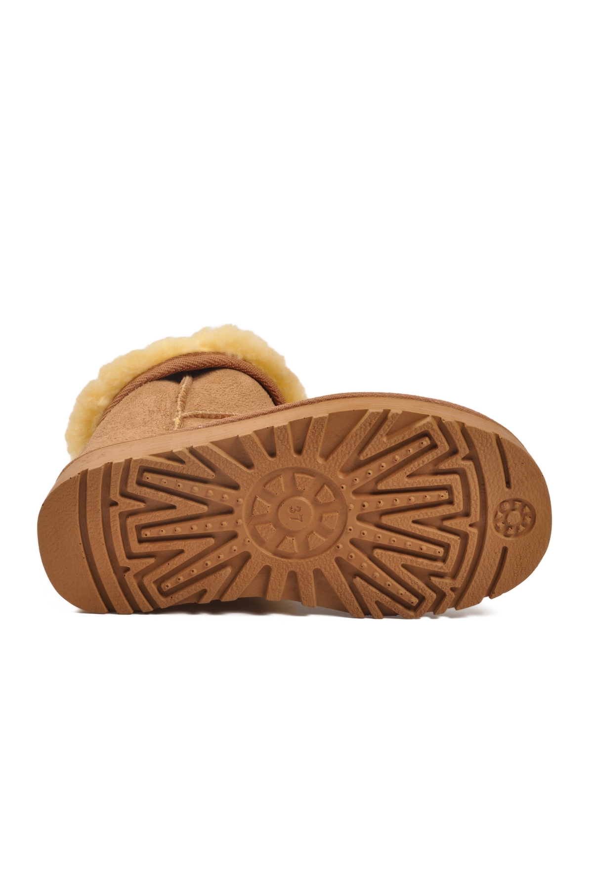 Vizon Süet İçi Kürklü Soğuğa Dirençli Kaymaz Kadın Bot 696081 Z - Görsel 6