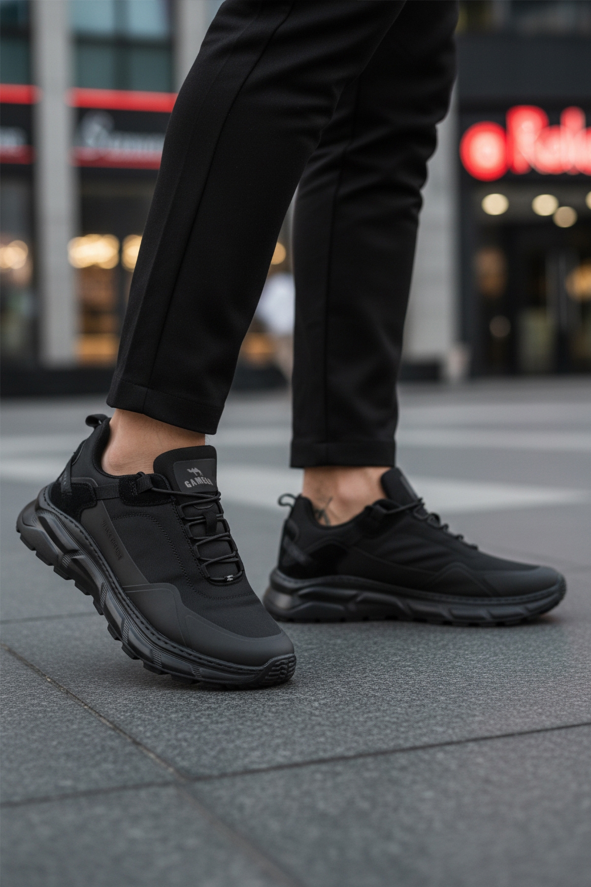 Siyah Bağcıklı Erkek Yürüyüş ve Spor Ayakkabı Rainy M - Görsel 4