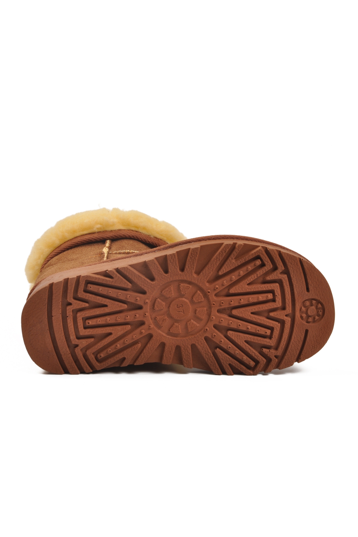 Taba Süet İçi Kürklü Soğuğa Dirençli Kaymaz Kadın Bot 696081 Z - Görsel 6