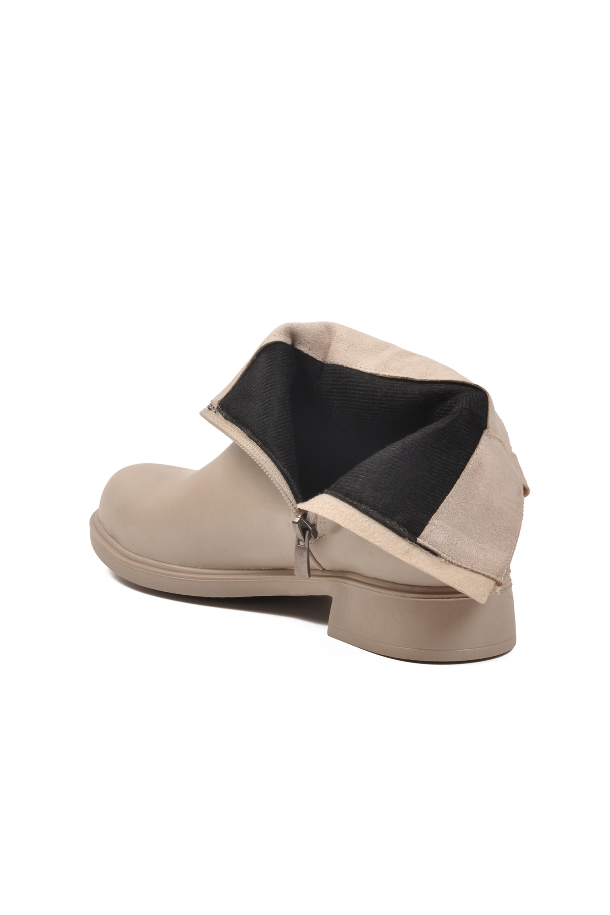 Bej Cilt Fermuarlı Kaymaz İçi Polarlı Kadın Bot 209144 Z - Görsel 5