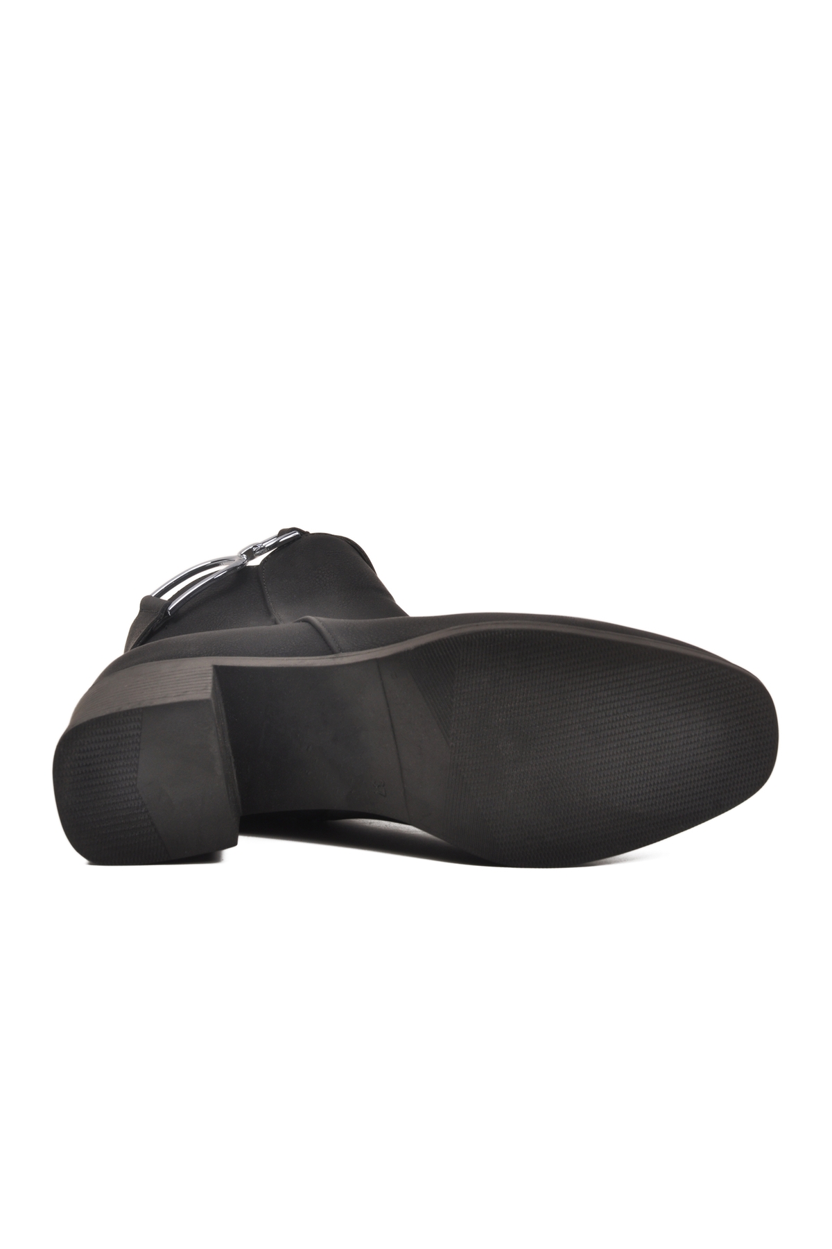 Siyah Zümrüt Fermuarlı Kaymaz Polarlı Kadın Topuklu Bot 417637 Z - Görsel 6