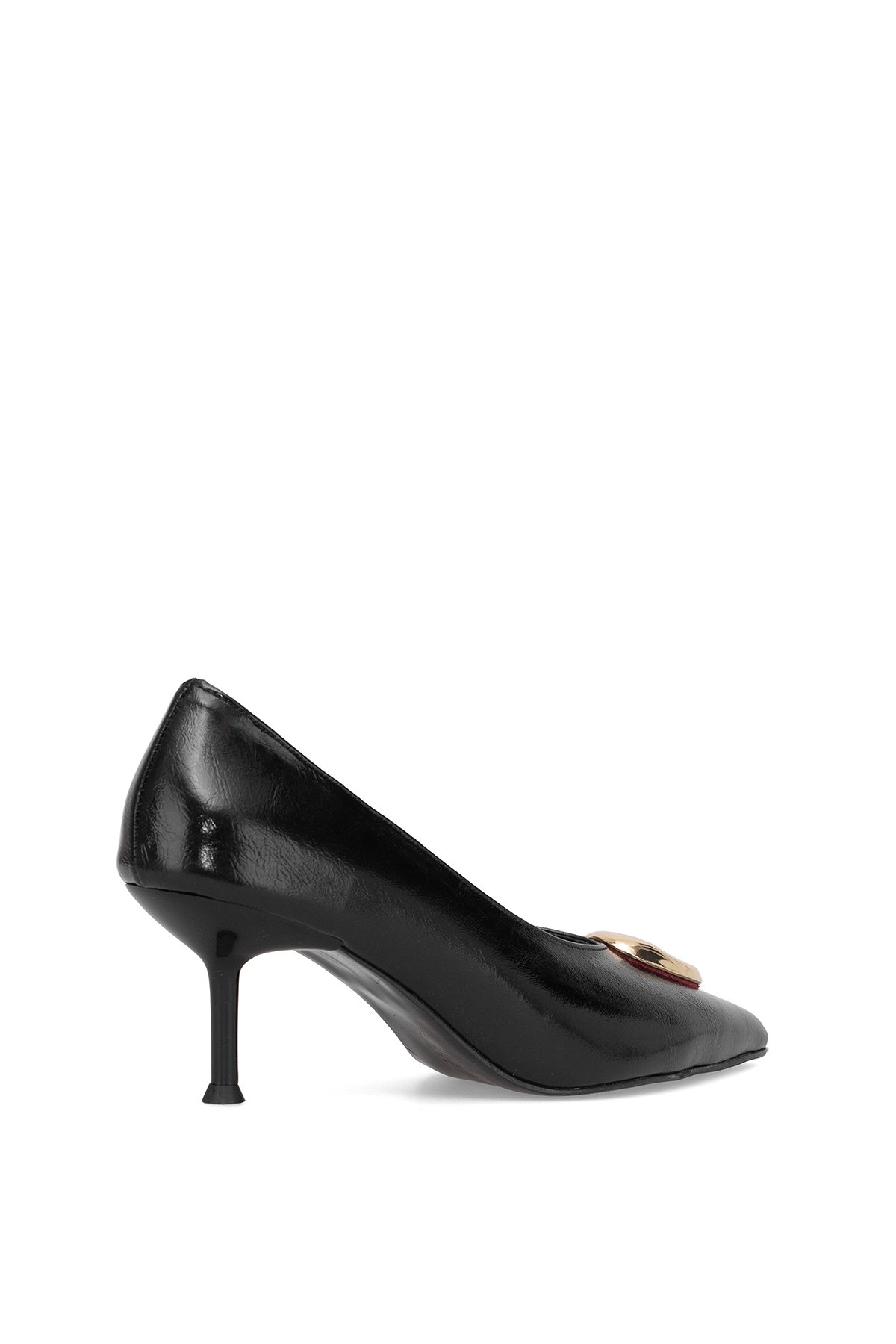 Elit PM486 K217 Kadın Klasik Topuklu Ayakkabı Siyah - Görsel 5