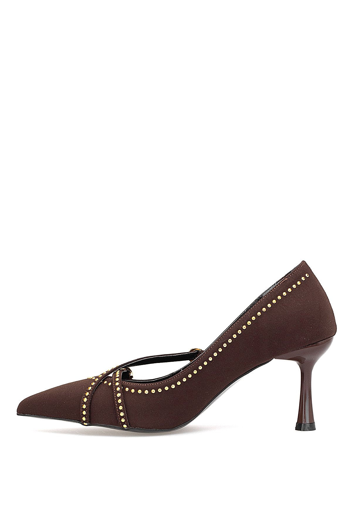 Elit PM492 K1750 Kadın Klasik Topuklu Ayakkabı Kahverengi - Görsel 4