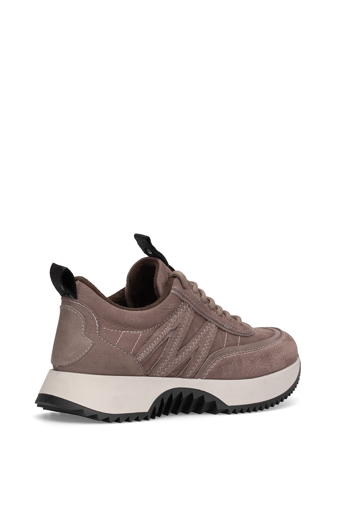 D25KA-3700 Kadın Hakiki Nubuk Deri Casual Ayakkabı Vizon - Görsel 5