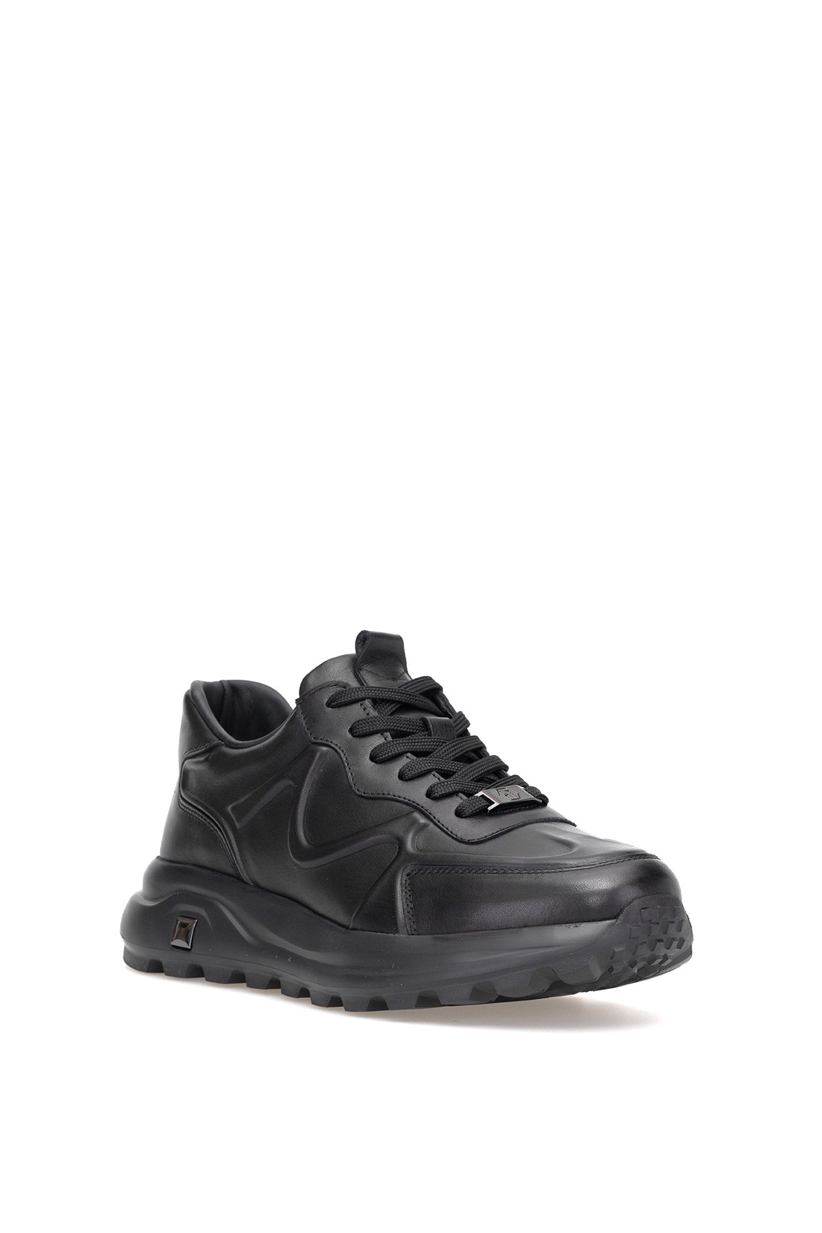 152-22475 Erkek Hakiki Deri Casual Ayakkabı Siyah - Görsel 3