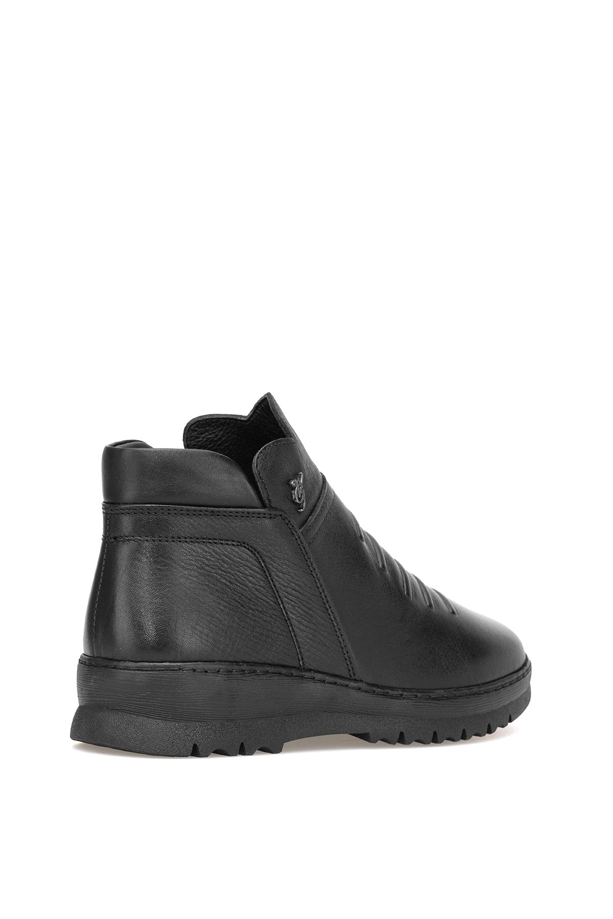 B001 Kadın Hakiki Deri Düz Bot Siyah - Görsel 5