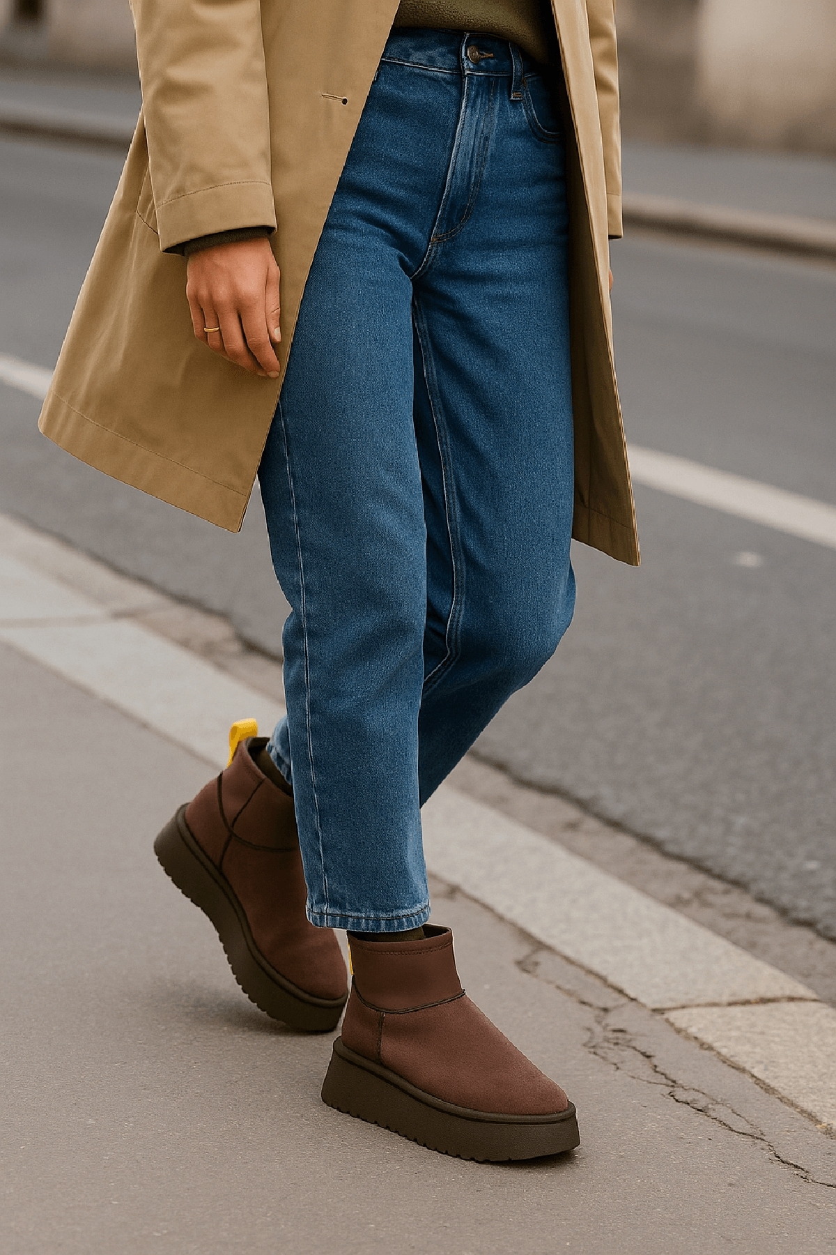 Slavia Kahverengi (4.5 CM) İçi Kürklü Streçli Günlük Kullanım Bot - Görsel 3