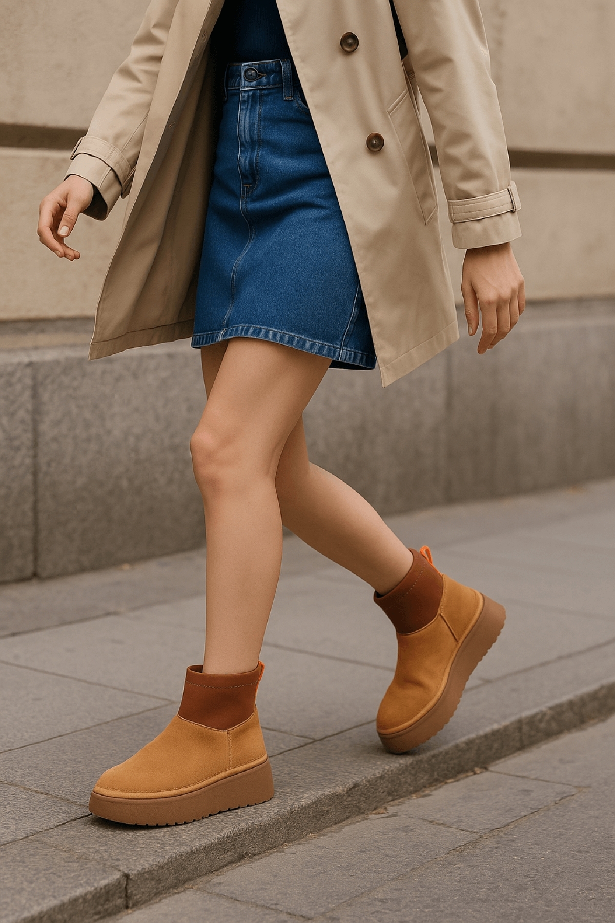 Slavia Taba (4.5 CM) İçi Kürklü Streçli Günlük Kullanım Bot - Görsel 4