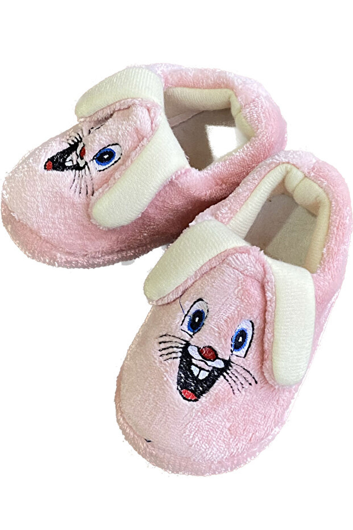 Çocuk Peluş İçi Tüylü Yumuşak Rahat Kaydırmaz Panduf Ev Ayakkabısı Kreş Ayakkabısı Unisex Kız Erkek 1031-124-0003 - Görsel 2
