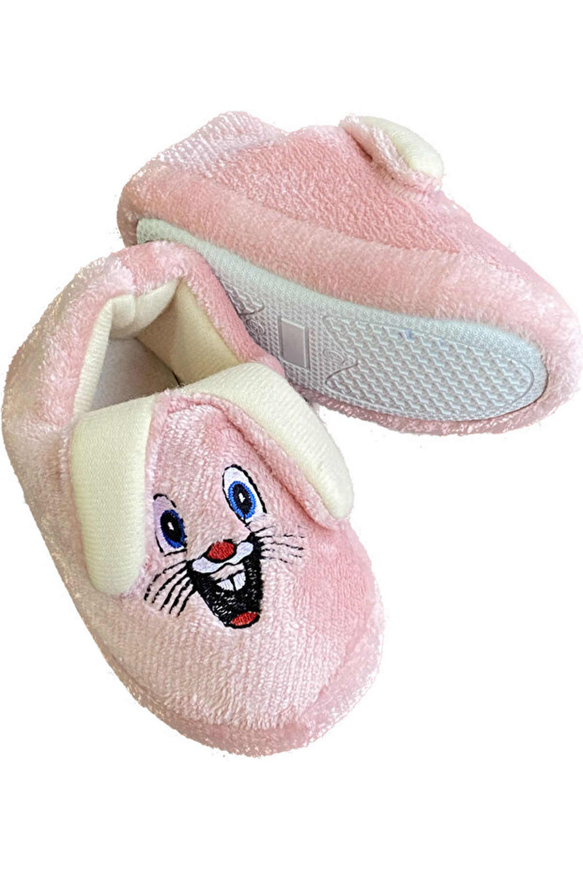 Çocuk Peluş İçi Tüylü Yumuşak Rahat Kaydırmaz Panduf Ev Ayakkabısı Kreş Ayakkabısı Unisex Kız Erkek 1031-124-0003 - Görsel 3