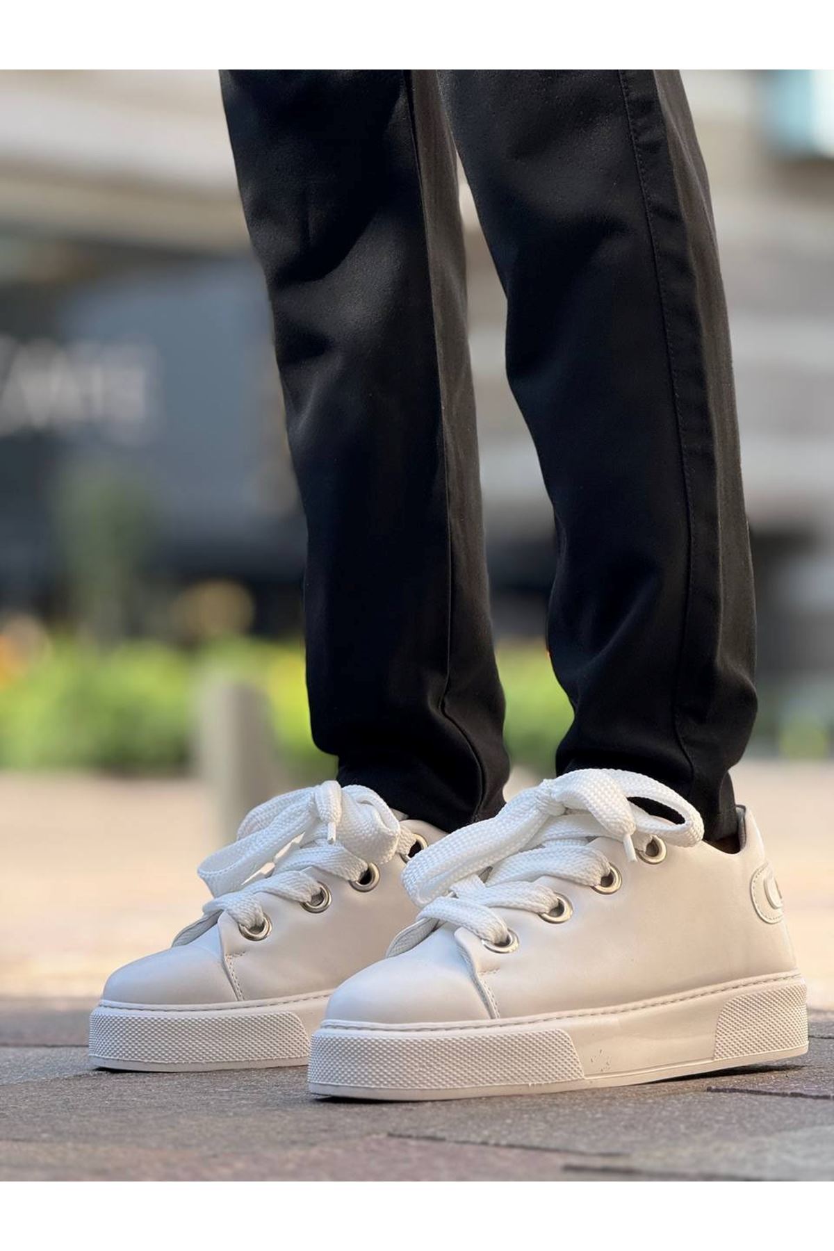 Bağcıklı Erkek Günlük Ayakkabı Beyaz - Görsel 2