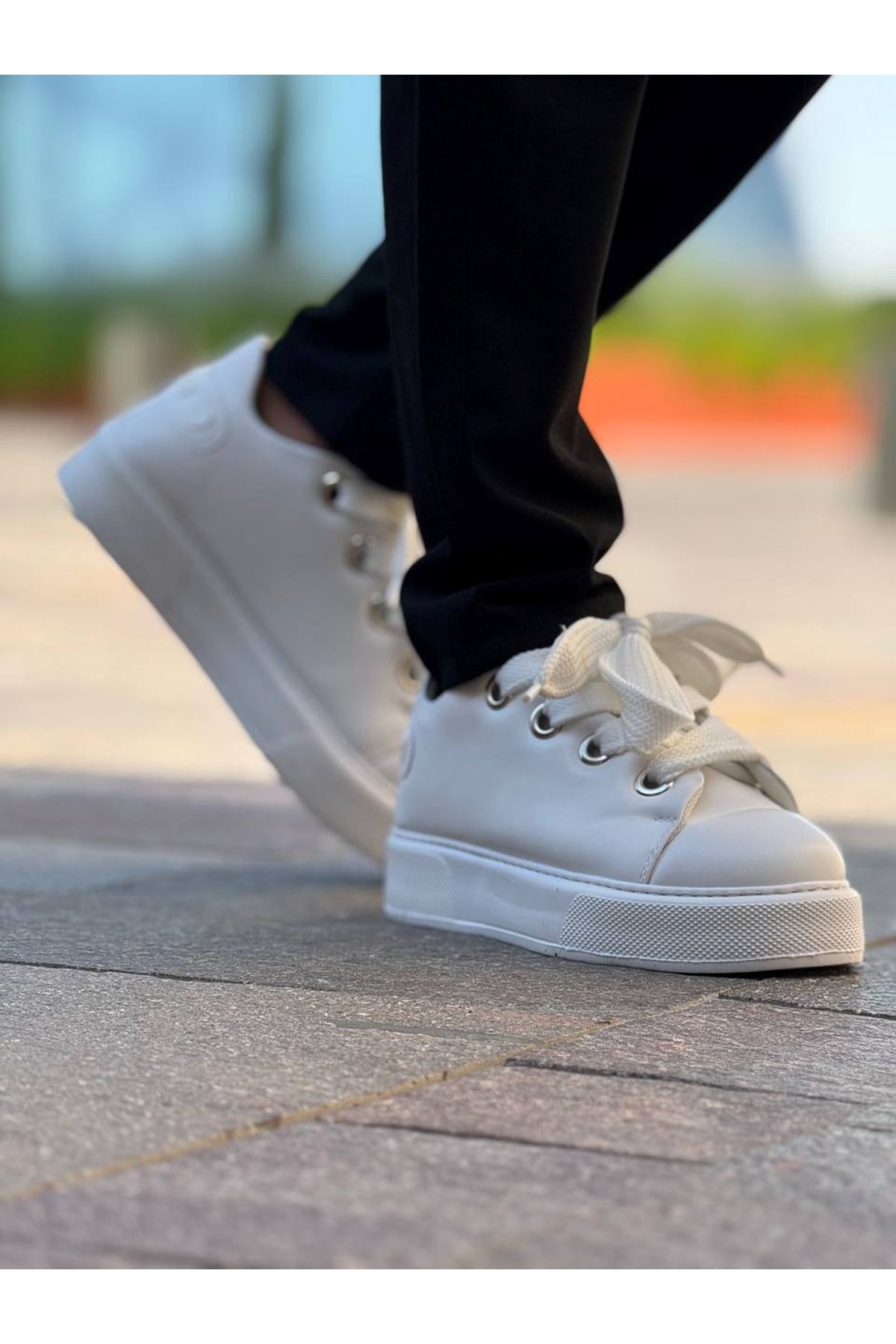 Bağcıklı Erkek Günlük Ayakkabı Beyaz - Görsel 3