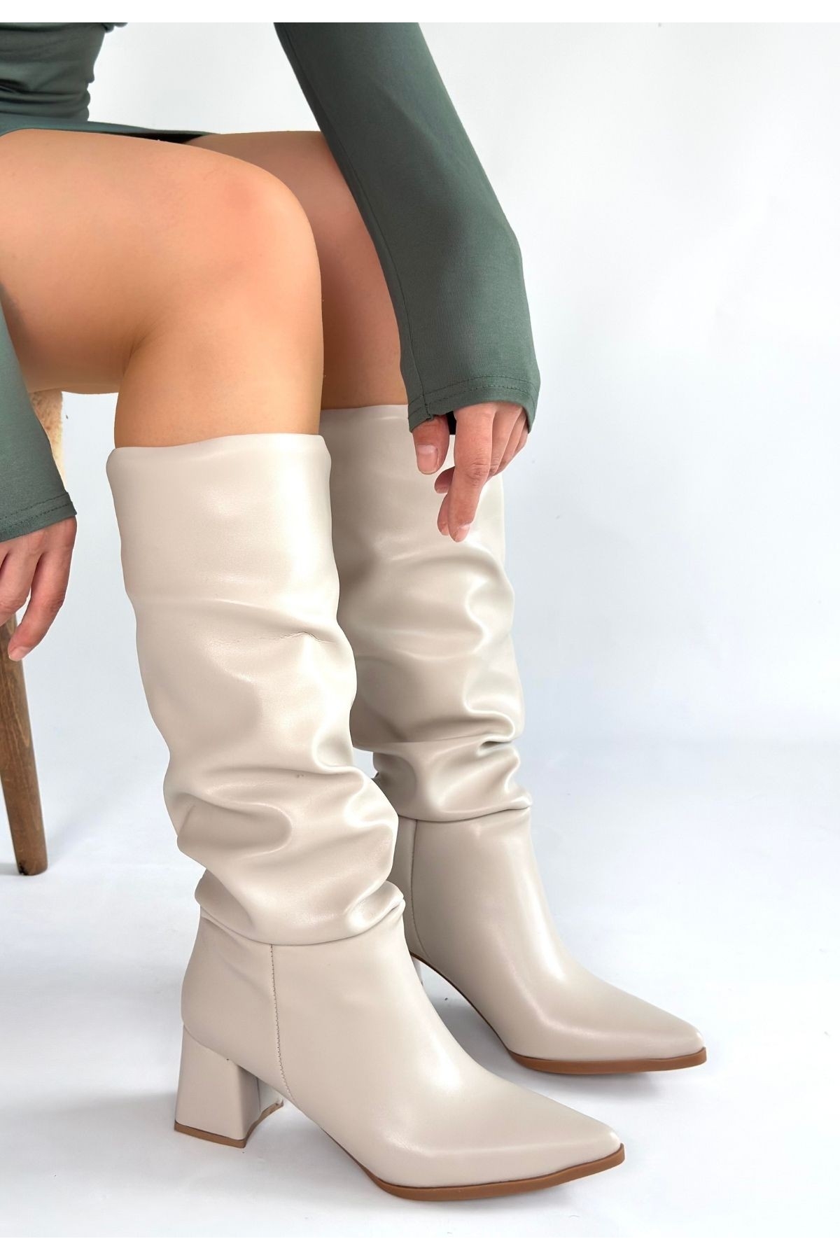 Ten Kadın Topuklu Çizme - Görsel 3