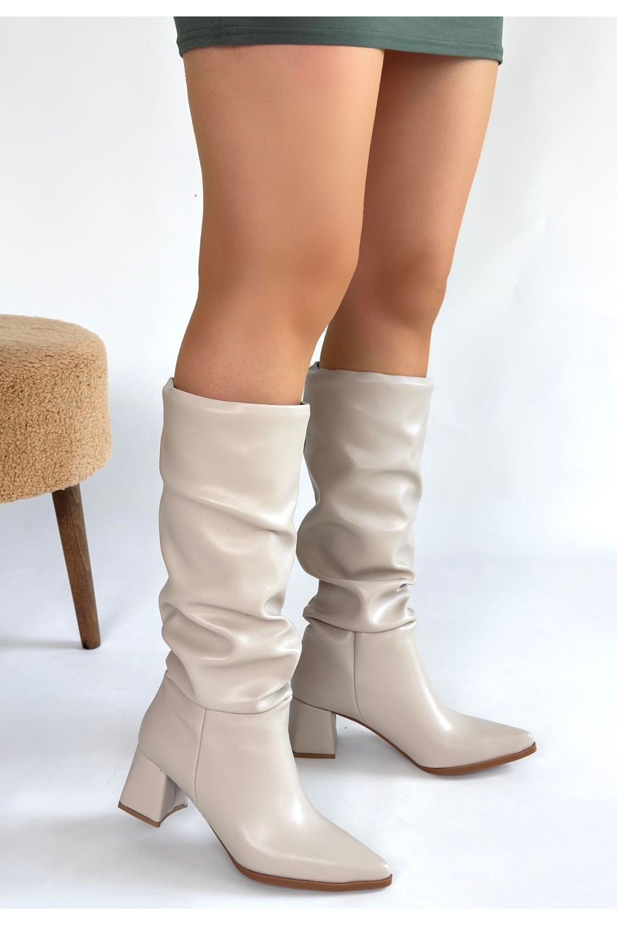 Ten Kadın Topuklu Çizme - Görsel 4