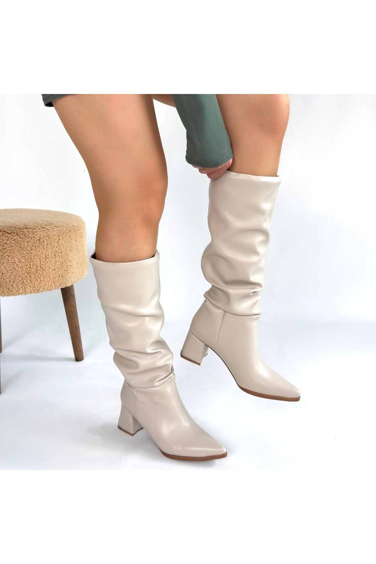 Ten Kadın Topuklu Çizme - Görsel 5