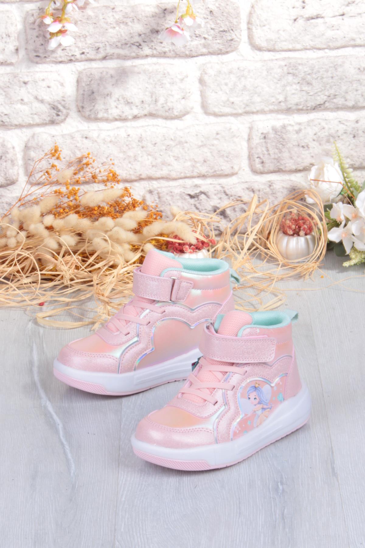 946.P25K.419 Klint Pudra Işıklı Kız Çocuk Bot - Görsel 4