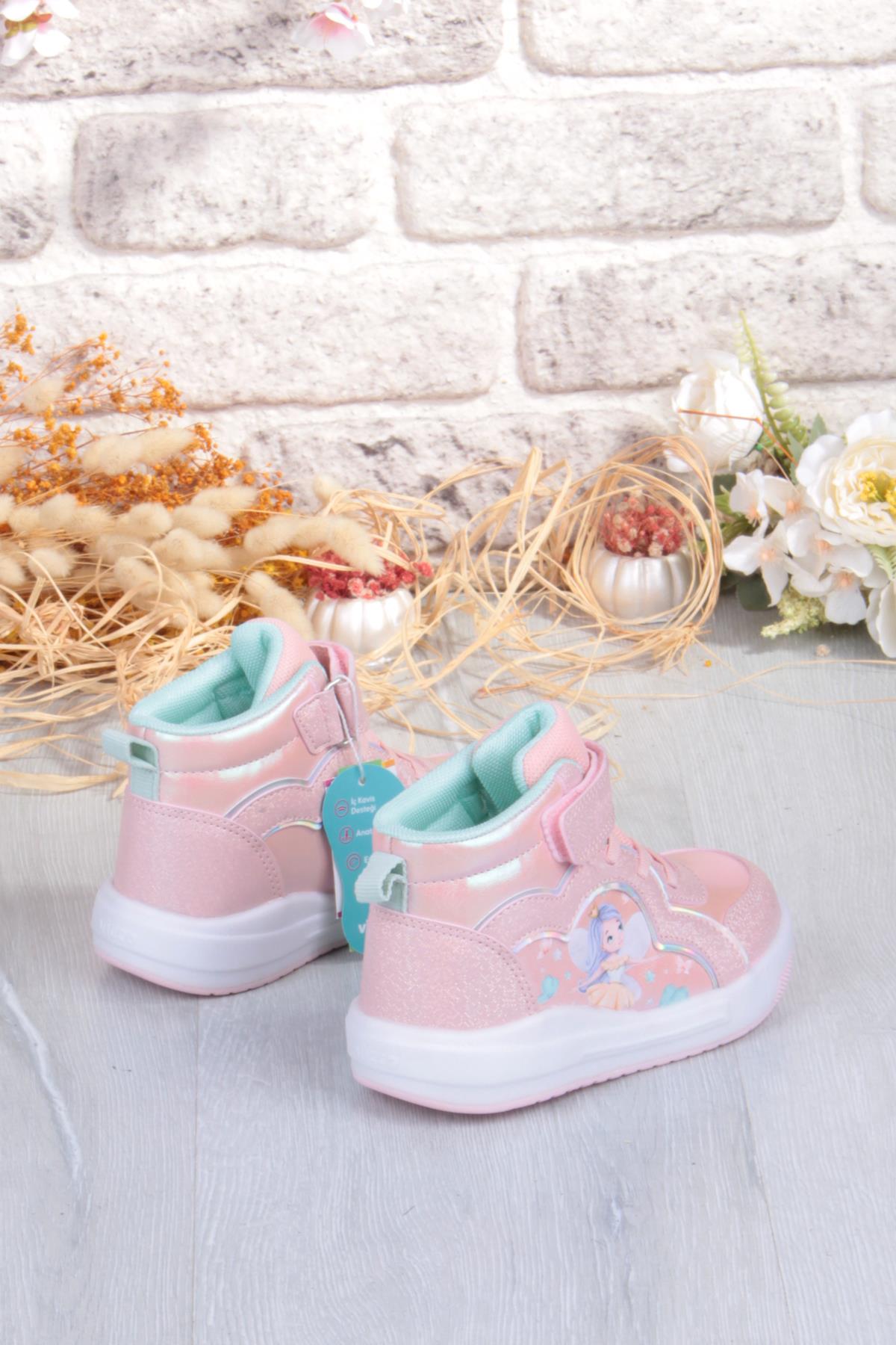 946.P25K.419 Klint Pudra Işıklı Kız Çocuk Bot - Görsel 5