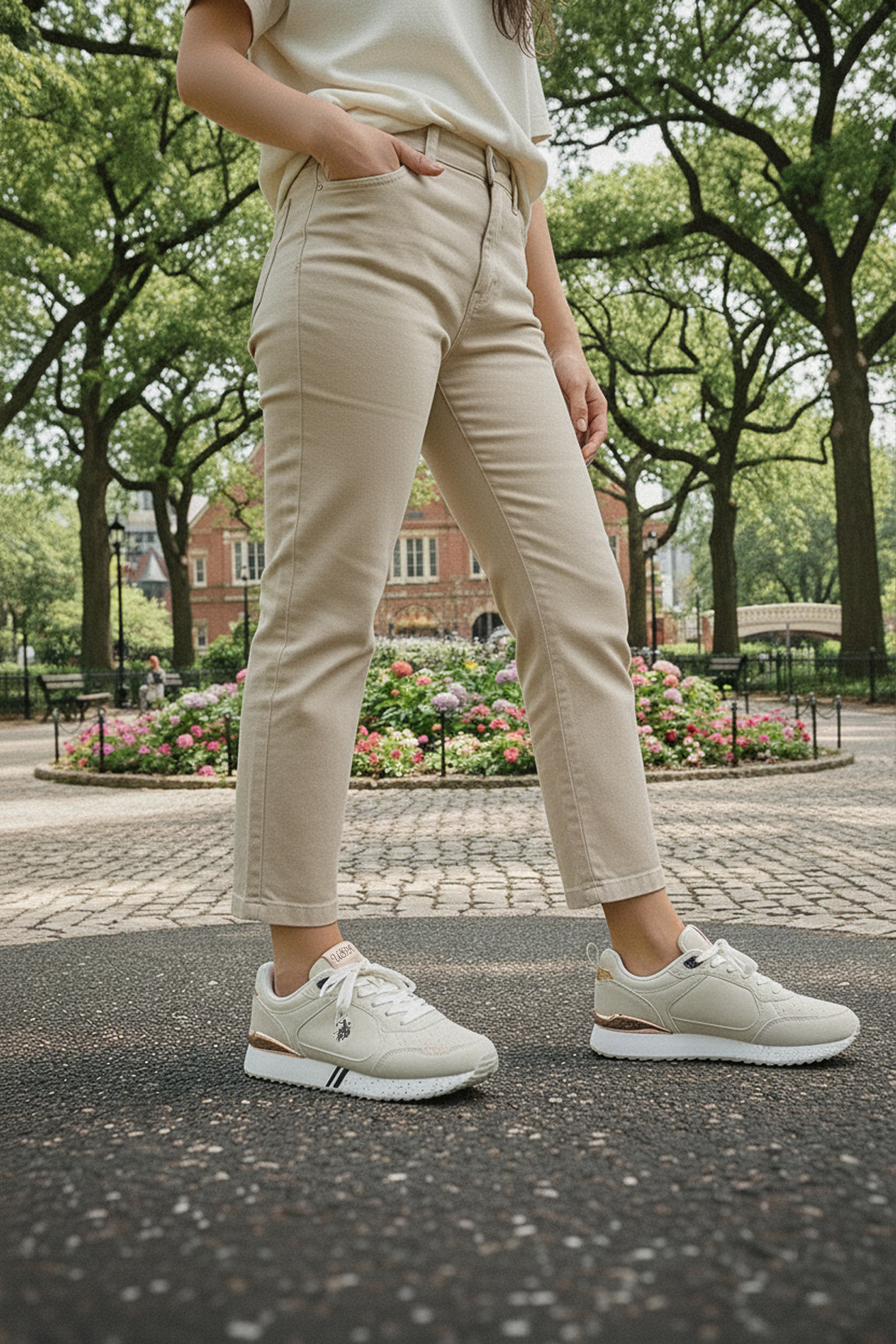 LINE 5PR Bej Kadın Sneaker - Görsel 3