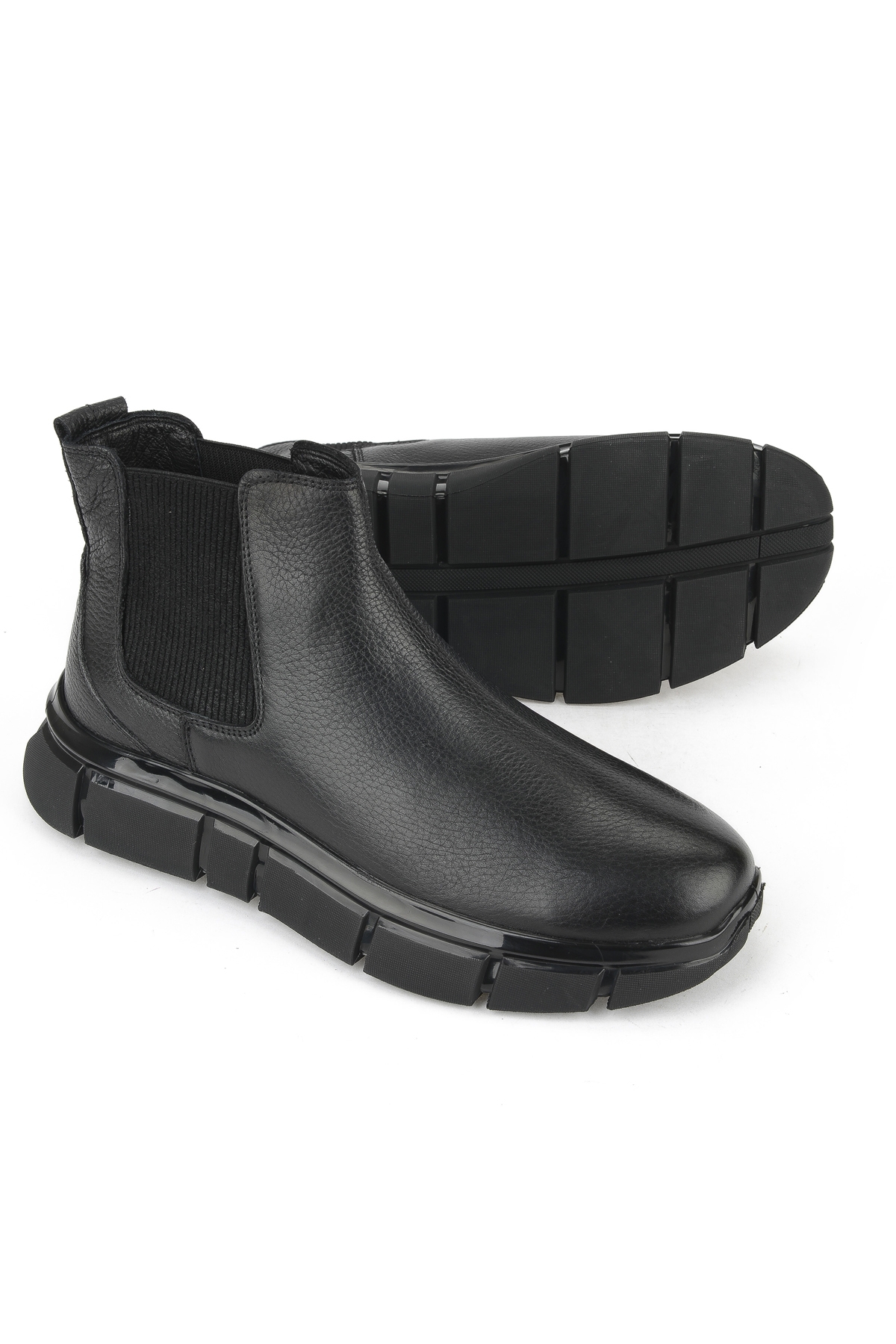 Erkek Hakiki Deri Bot 1531025Z2506 Siyah - Görsel 5