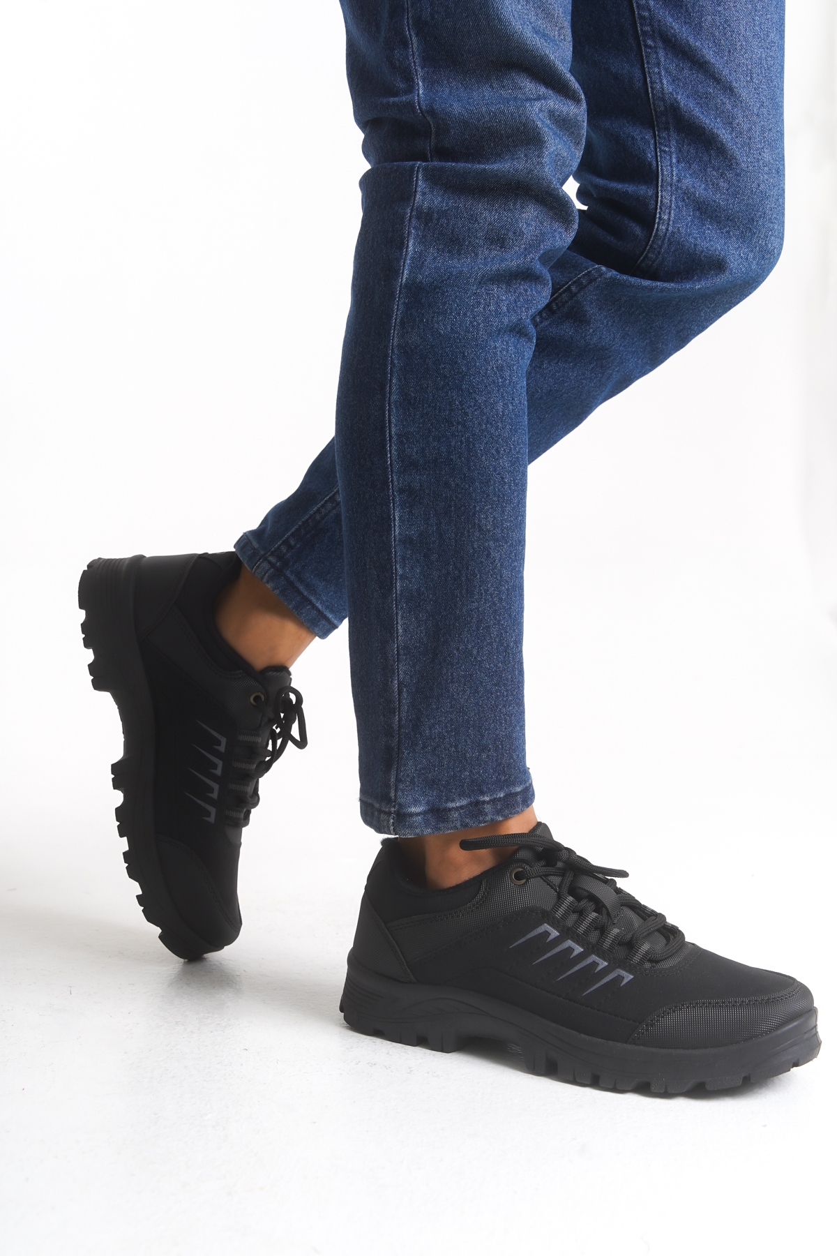 Erkek Günlük Trekking Ayakkabı Siyah - Görsel 2