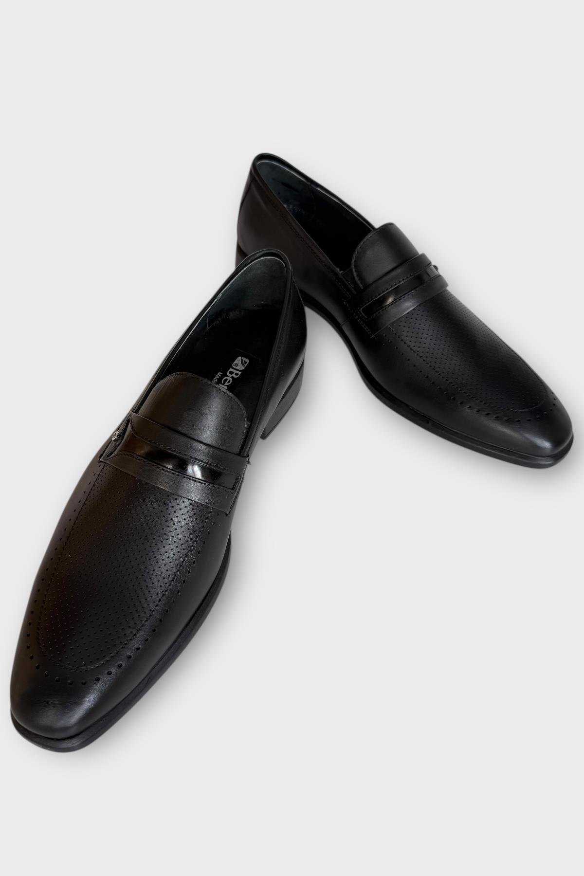 Erkek Hakiki Deri Ayakkabı SİYAH - Görsel 5