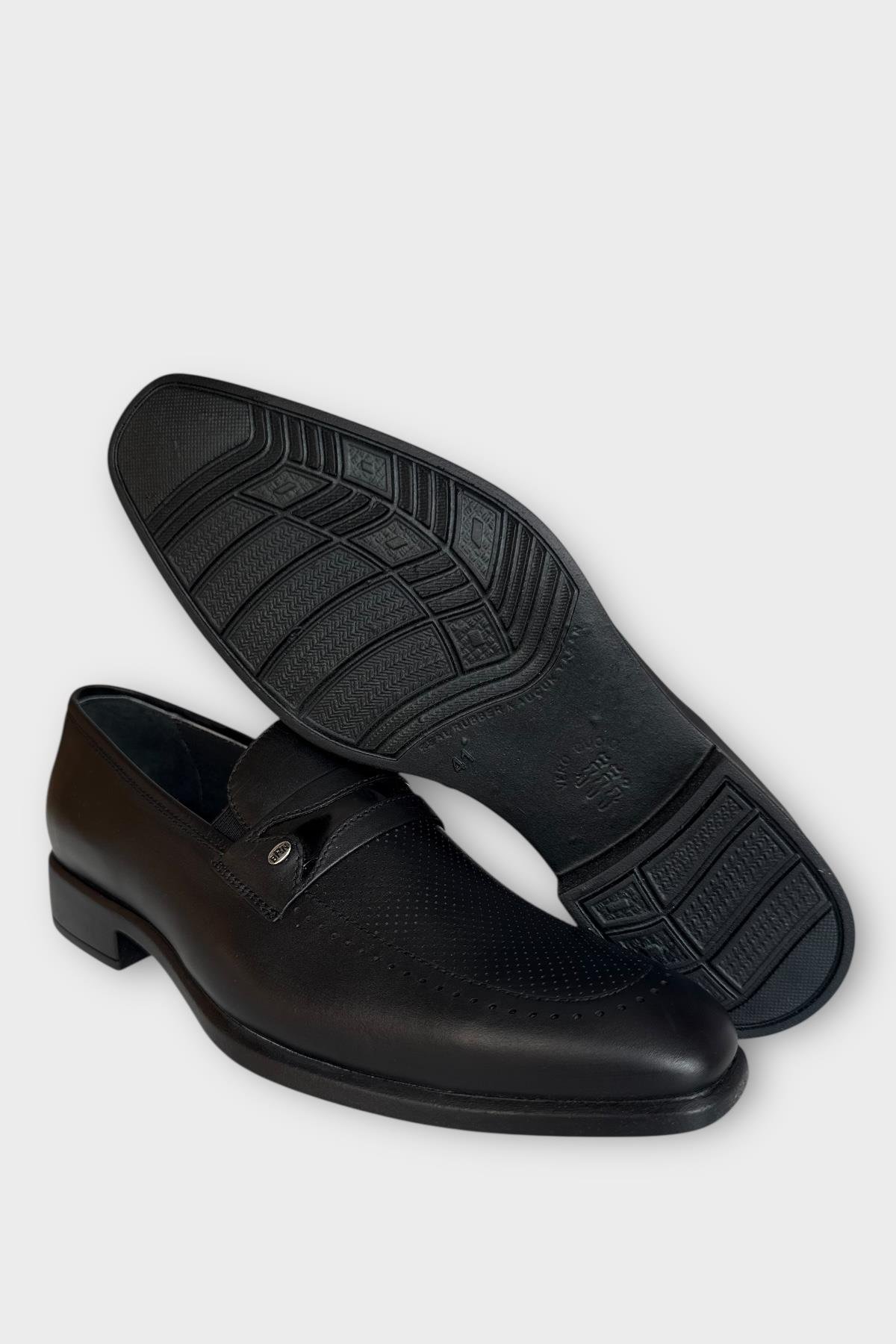 Erkek Hakiki Deri Ayakkabı SİYAH - Görsel 7