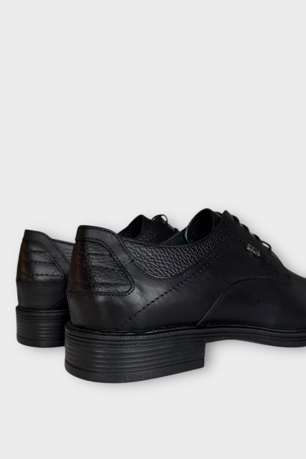 Erkek Hakiki Deri Ayakkabı SİYAH - FÜME - Görsel 6