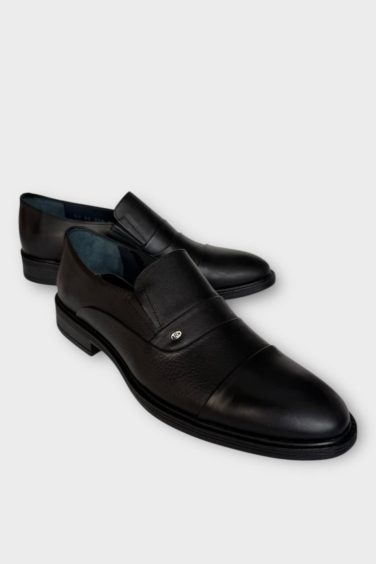 Erkek Hakiki Deri Ayakkabı SİYAH - FÜME - Görsel 3