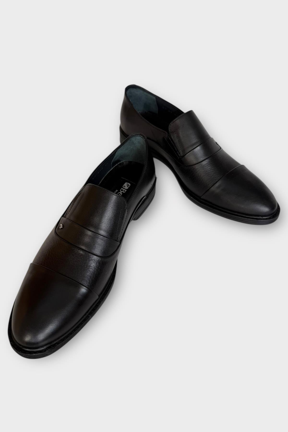 Erkek Hakiki Deri Ayakkabı SİYAH - FÜME - Görsel 5