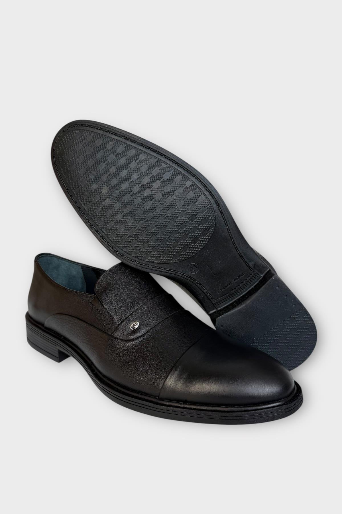 Erkek Hakiki Deri Ayakkabı SİYAH - FÜME - Görsel 7