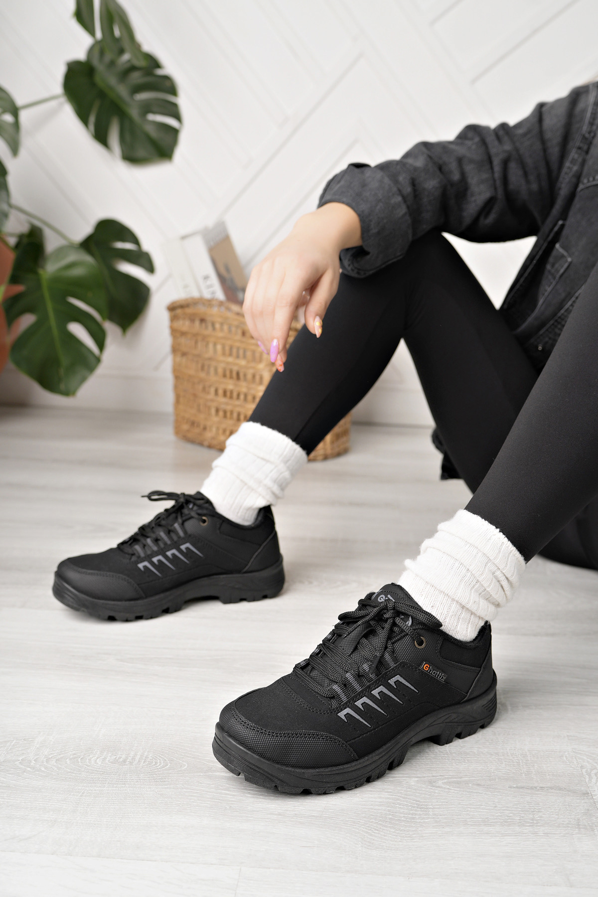 Kadın Su Soğuk Dayanıklı Günlük Kışlık Ayakkabı Siyah - Görsel 4