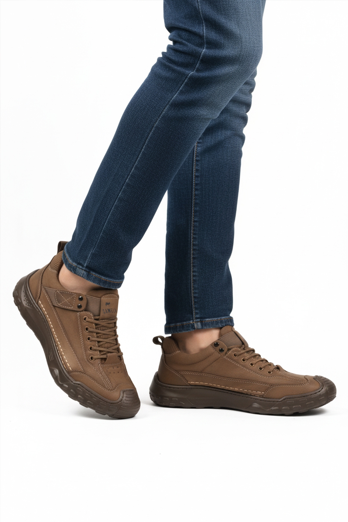 Bej Hakiki Deri Erkek Casual Ayakkabı - Görsel 2