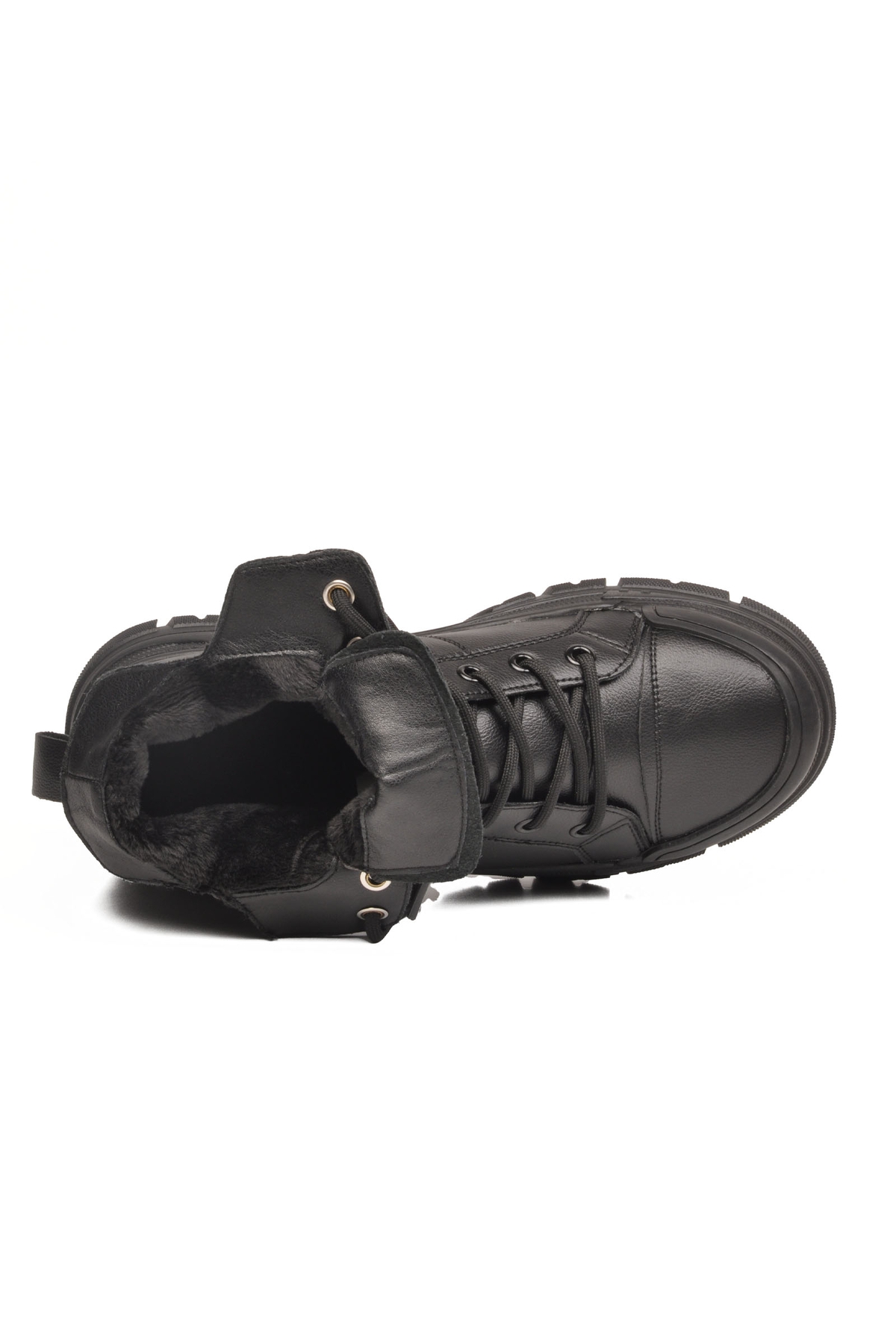 Siyah İçi Polarlı Kadın Sneaker Bot - Görsel 6