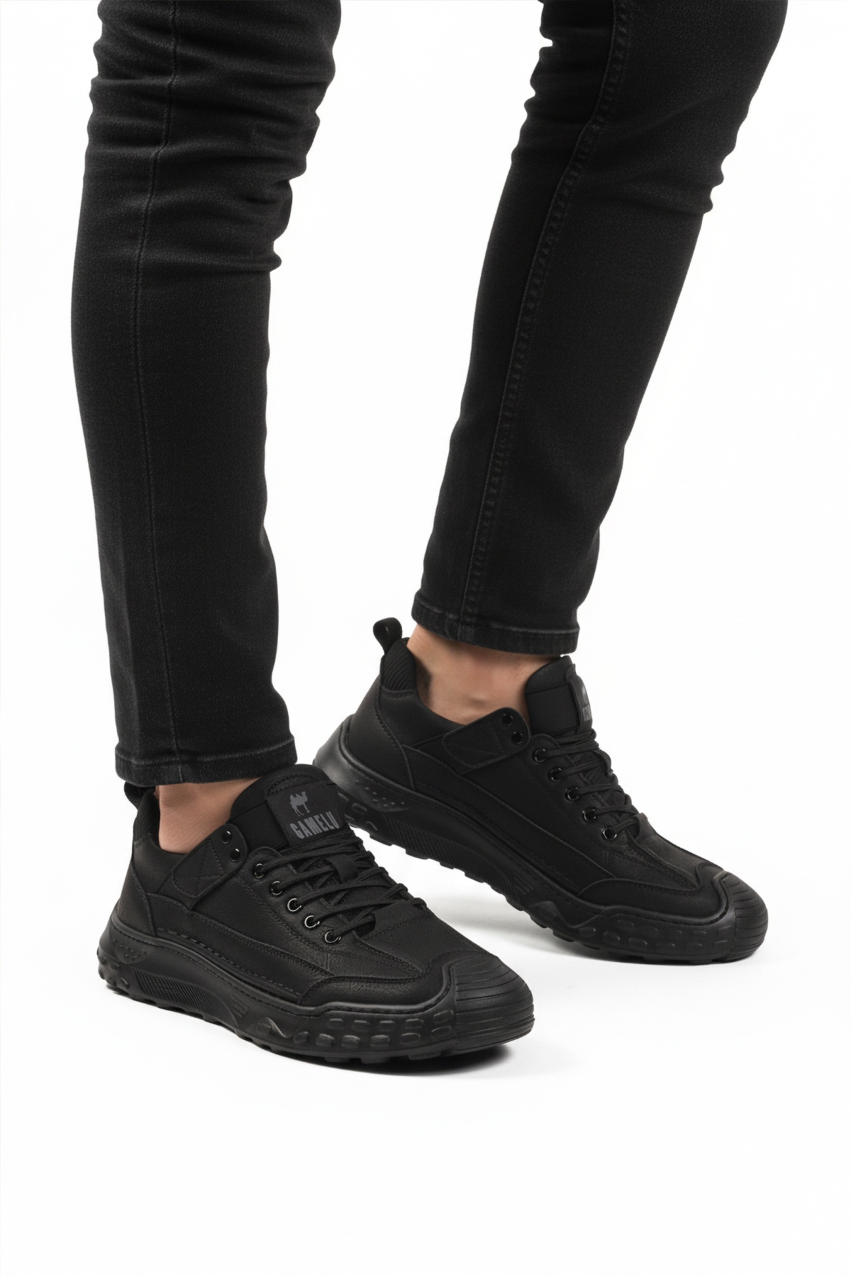 Siyah Hakiki Deri Erkek Casual Ayakkabı - Görsel 2