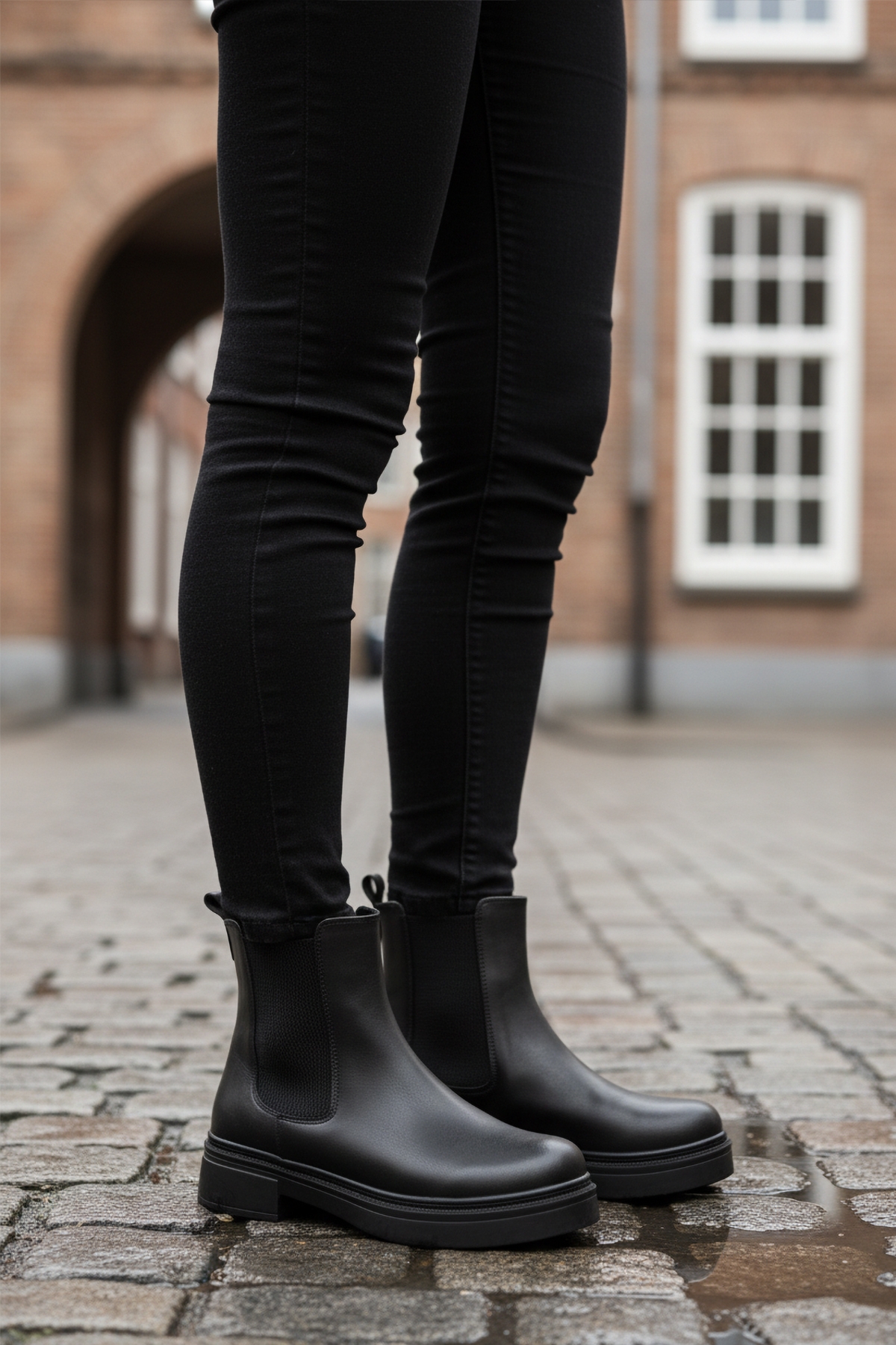 Aspor Siyah Polarlı Kadın Chelsea Bot - Görsel 4