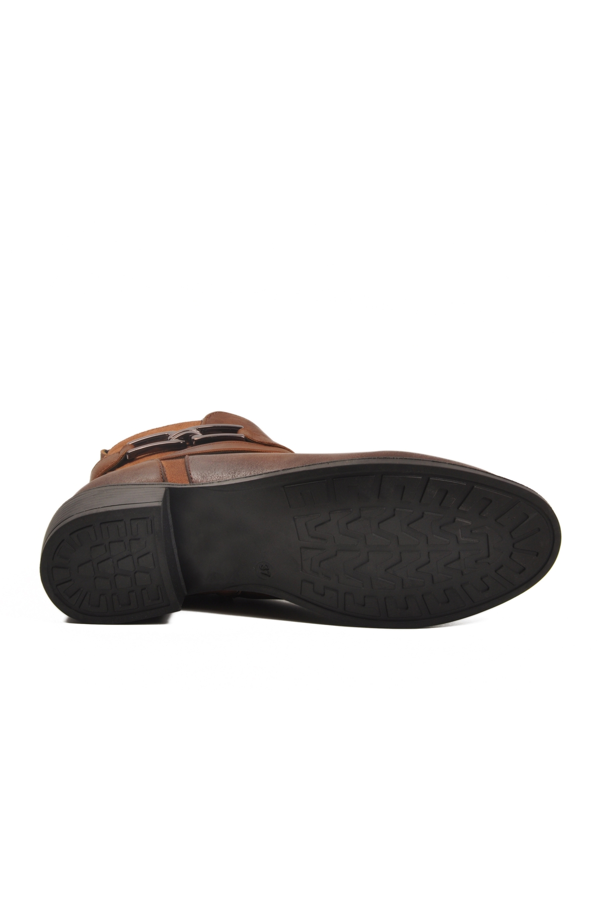 Aspor Taba Zümrüt İçi Kürklü Fermuarlı Kadın Topuklu Bot - Görsel 6